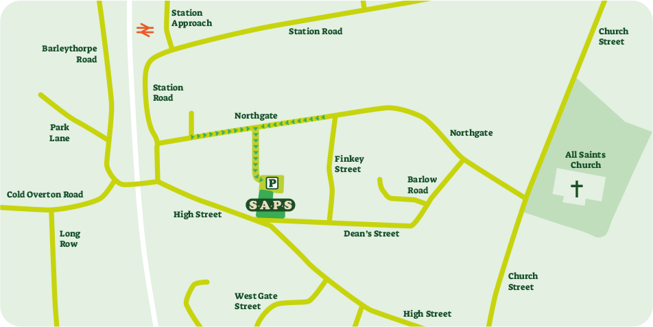 SAPS Pets Location Map, Oakham